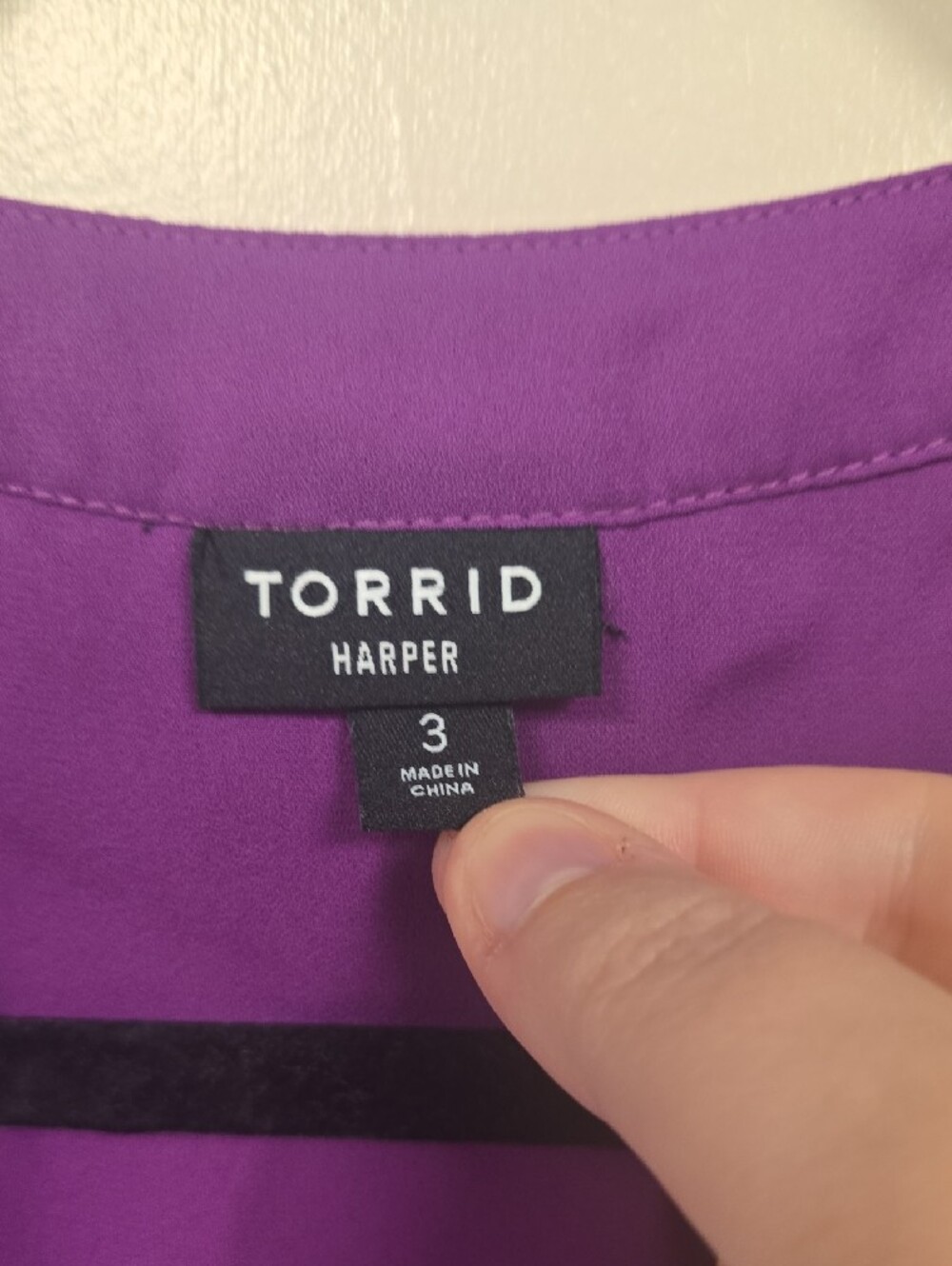 torrid Purple Split V-Neck Long Sleeve Blouse - Picture 2 of 6